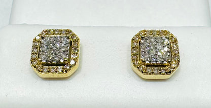 10K GOLD NATURAL DIAMOND EARRINGS 0.22CT