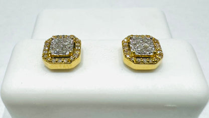 10K GOLD NATURAL DIAMOND EARRINGS 0.22CT