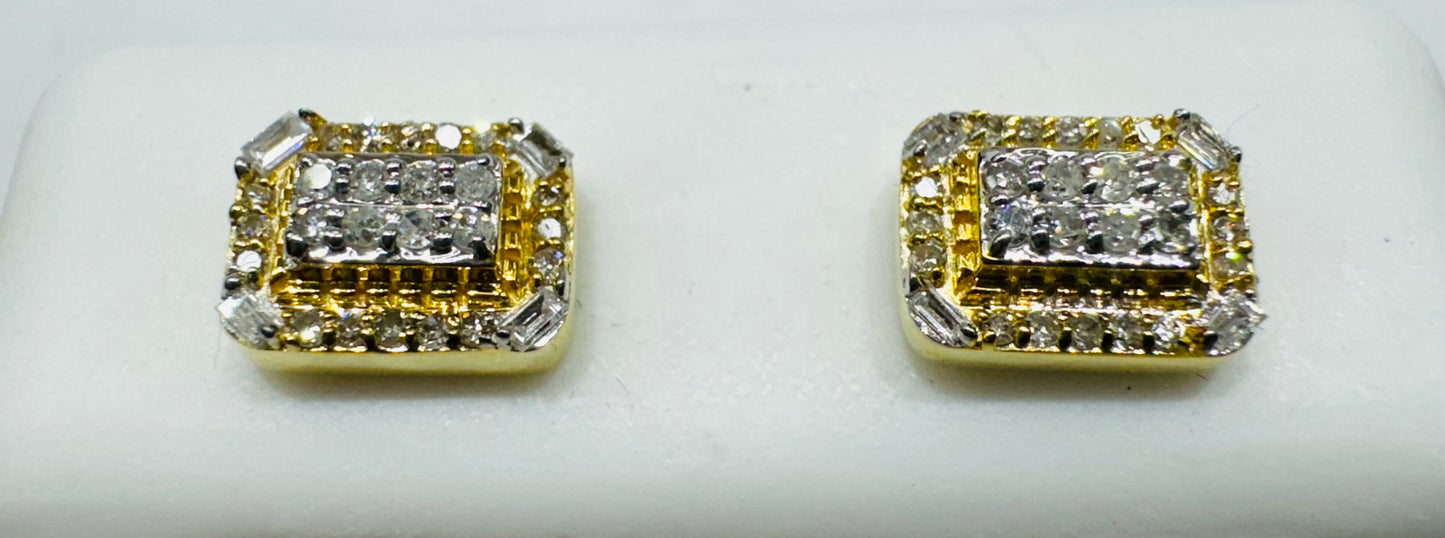 10K GOLD NATURAL DIAMOND EARRINGS 0.20CT
