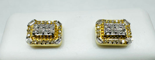 10K GOLD NATURAL DIAMOND EARRINGS 0.20CT