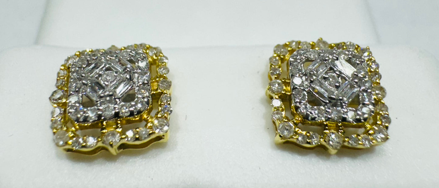 10K GOLD NATURAL DIAMOND EARRINGS 0.30CT