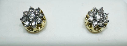10K GOLD NATURAL DIAMOND EARRINGS 0.24CT