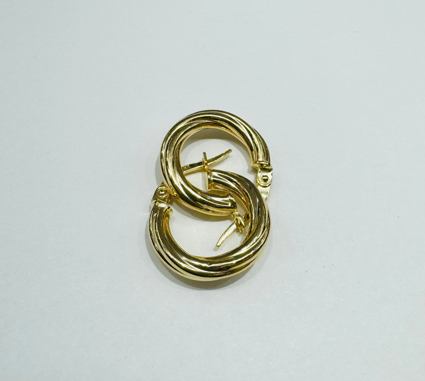 10K GOLD ROUND HOOP EARRINGS, WEIGHT: 1gm