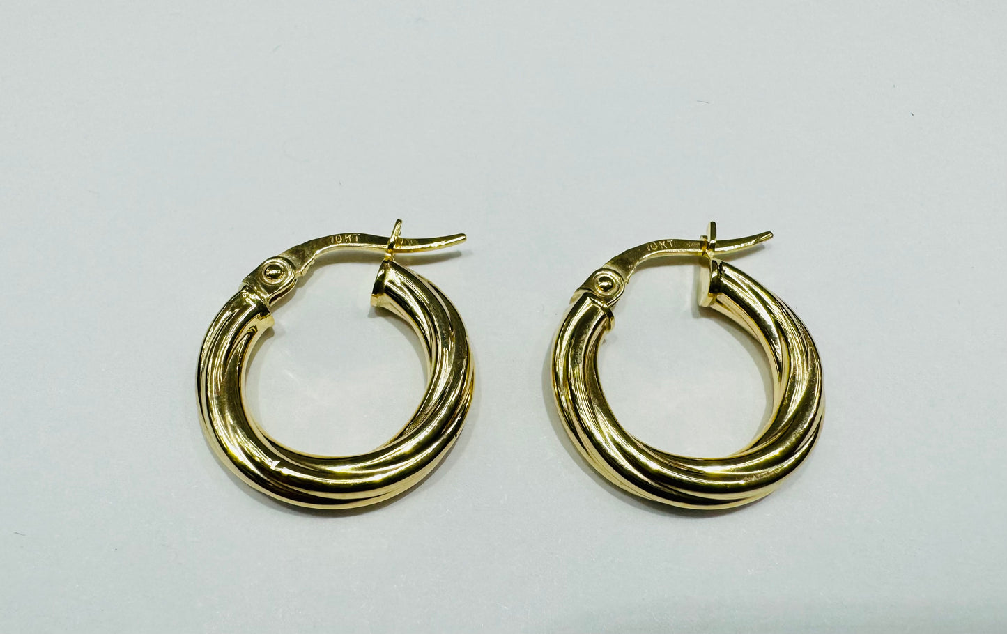10K GOLD ROUND HOOP EARRINGS, WEIGHT: 1gm