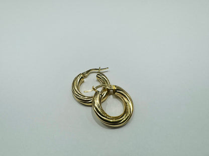 10K GOLD HOOP EARRINGS, WEIGHT: 1.8gm