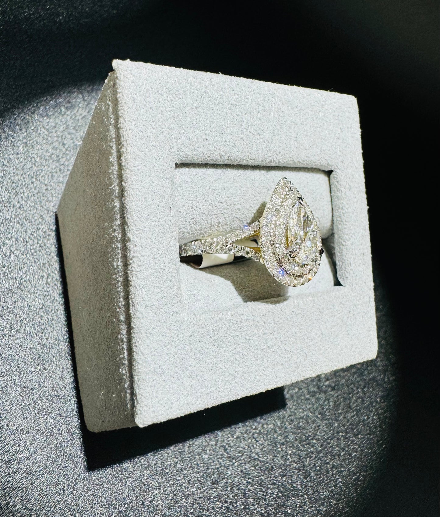 14K GOLD LAB GROWN DIAMOND RING-1.25CT