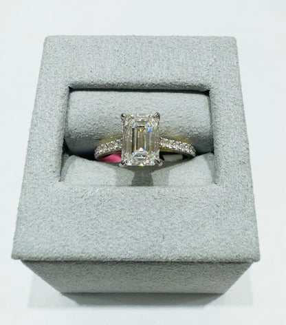 14K GOLD LAB GROWN DIAMOND RING-2.25CT