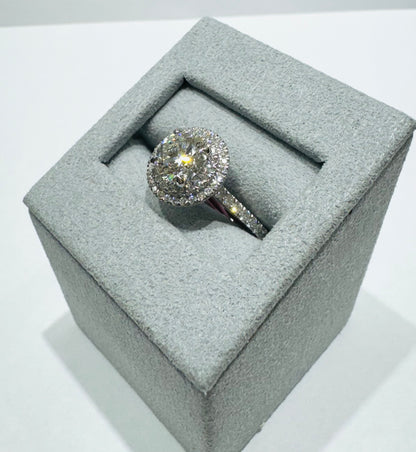 14K WHITE GOLD LAB GROWN DIAMOND RING-2.00Ct