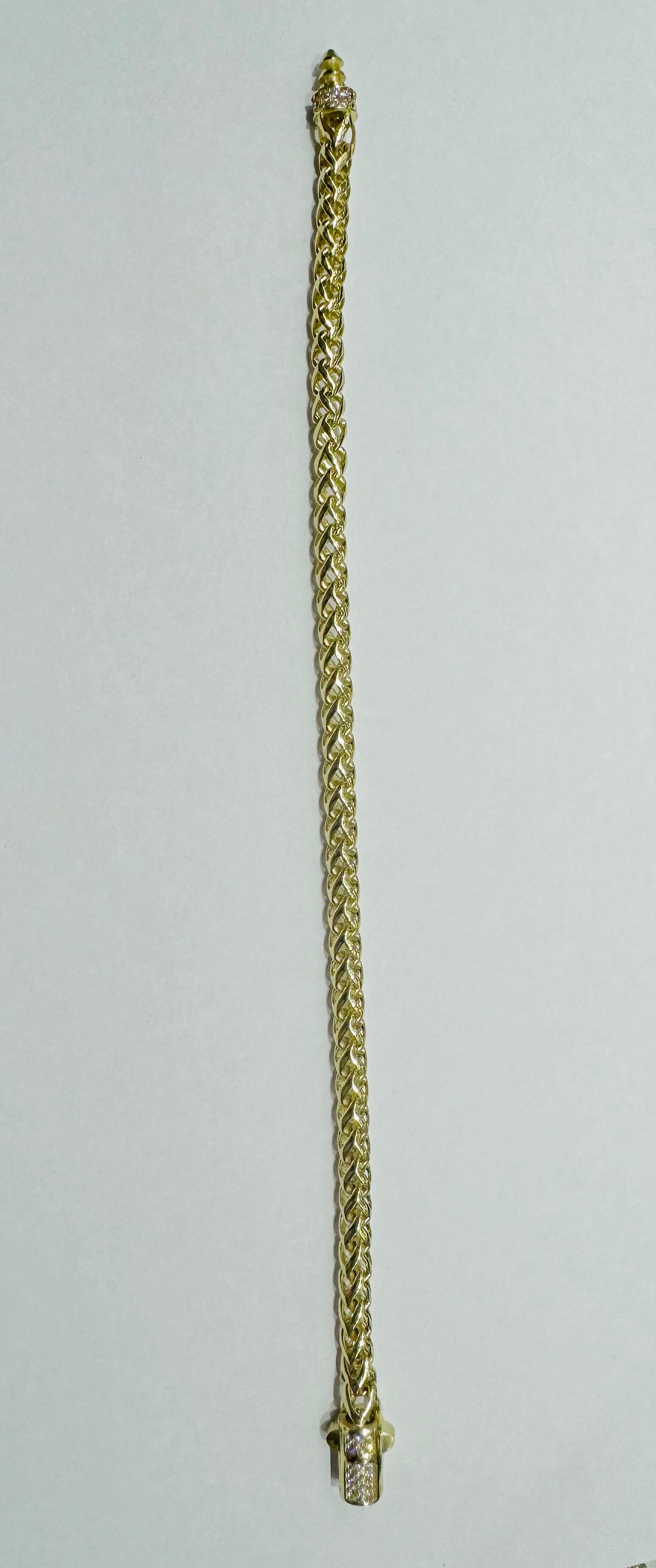 10K GOLD FRANCO LINK BRACELET 8.5”, WEIGHT: 12.4gm