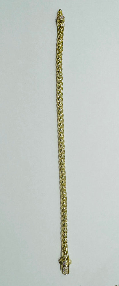 10K GOLD FRANCO LINK BRACELET 8.5”, WEIGHT: 12.4gm