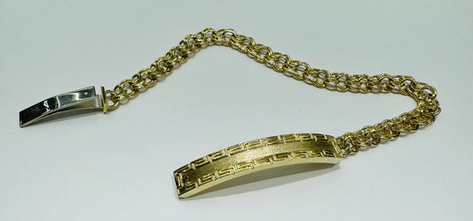 10K GOLD SEMI SOLID CHINO LINK BRACELET 9” WEIGHT: 10gm
