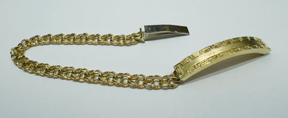 10K GOLD SEMI SOLID CHINO LINK BRACELET 9” WEIGHT: 10gm