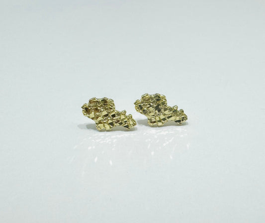 10K GOLD NUGGET EARRINGS