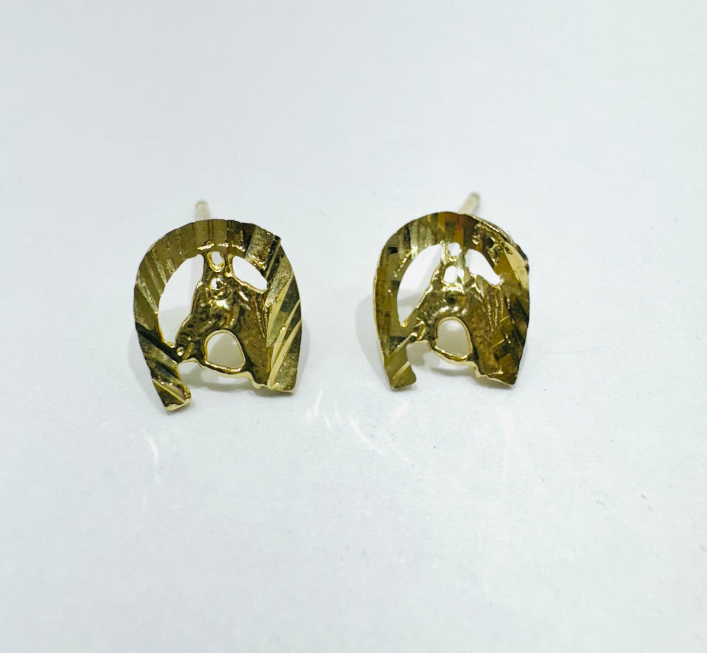 10K GOLD HORSE SHOE EARRINGS