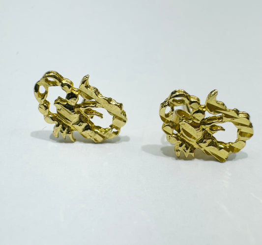 10K GOLD SCORPION EARRINGS