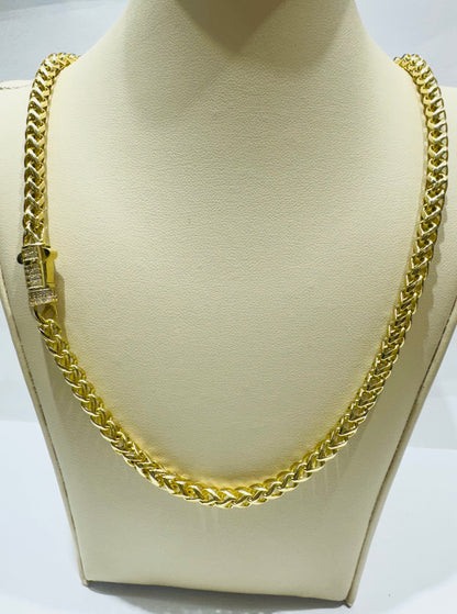 10K GOLD FRANCO CHAIN 22”, WEIGHT: 26.8gm