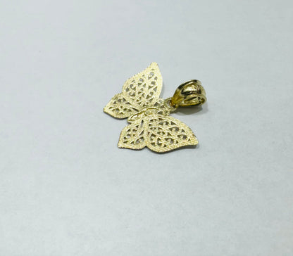 10K GOLD TWO TONE BUTTERFLY PENDANT