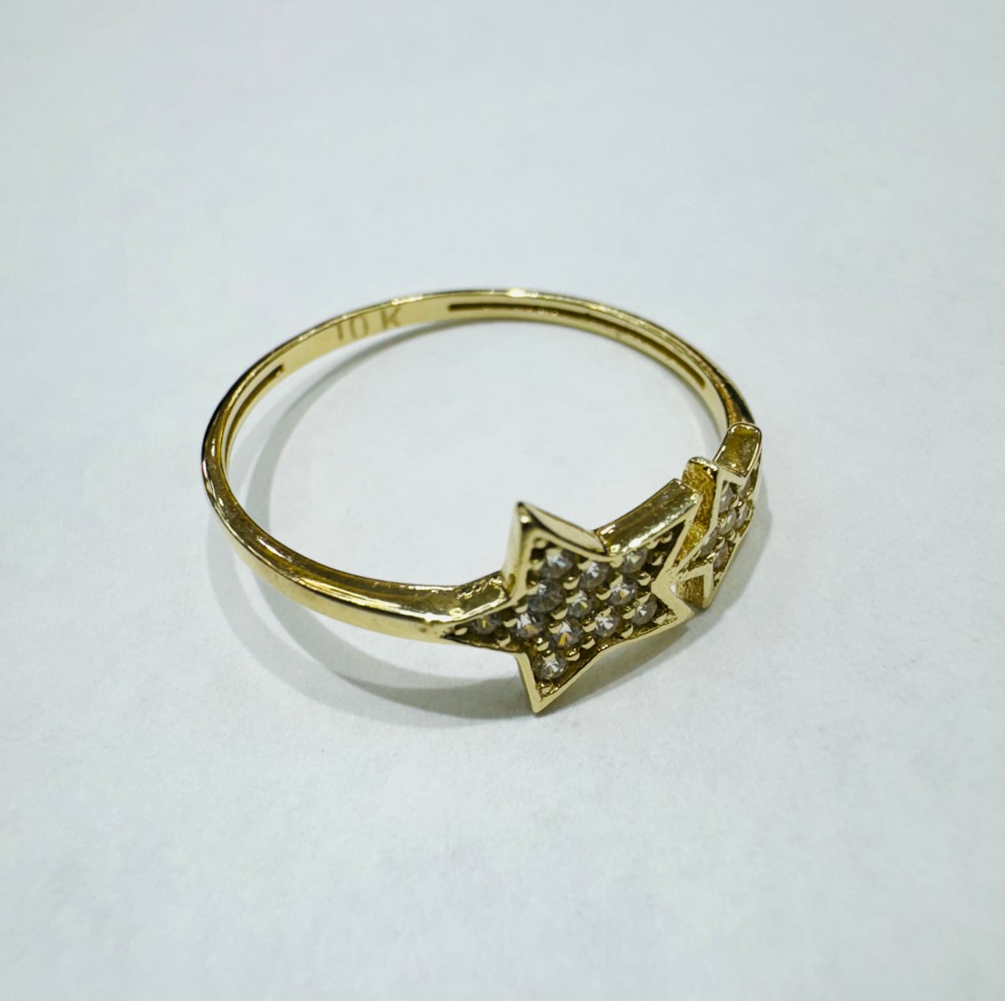 10K GOLD STAR RING, SIZE: 7