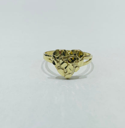10K GOLD HEART RING, SIZE: 7