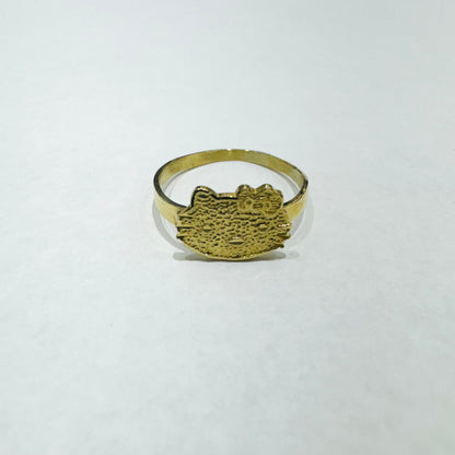 10K GOLD SMALL HELLO KITTY RING, SIZE: 7