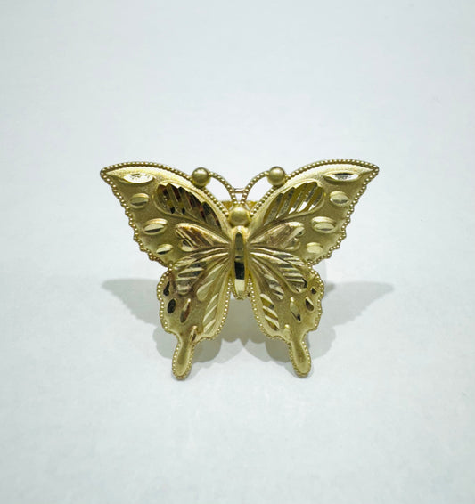 10K GOLD BUTTERFLY RING, SIZE: 7, WEIGHT: 6.1gm