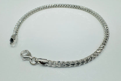 SILVER ITALIAN FRANCO BRACELET 8.5”, WEIGHT: 5.9gm, WIDTH: 2.75mm