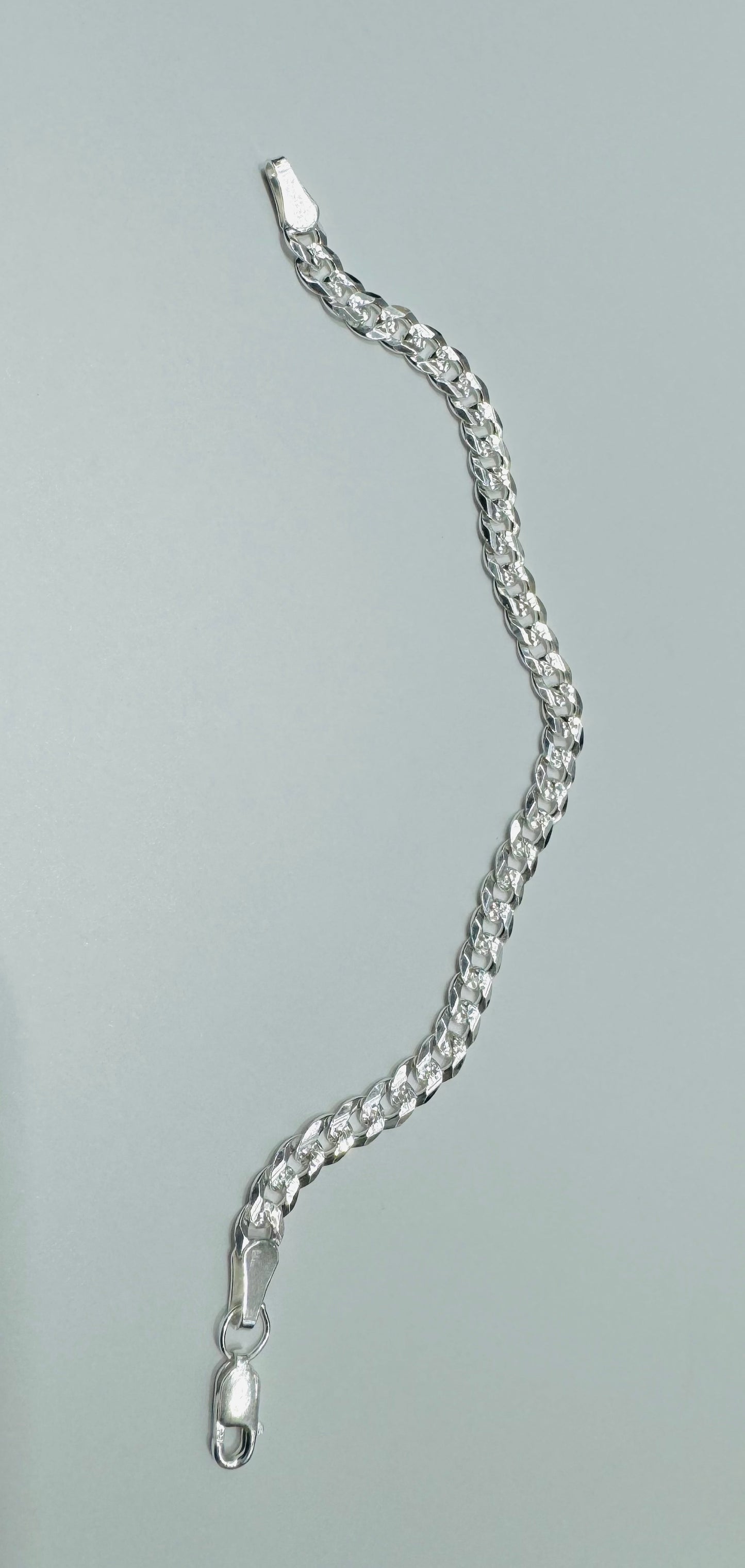 SILVER ITALIAN CUBAN LINK BRACELET 7”, WEIGHT: 4.9gm, WIDTH: 2.9mm