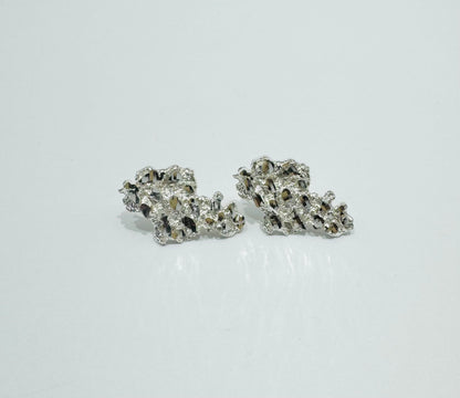 SILVER REGULAR NUGGET EARRINGS, WEIGHT: 3.3gm
