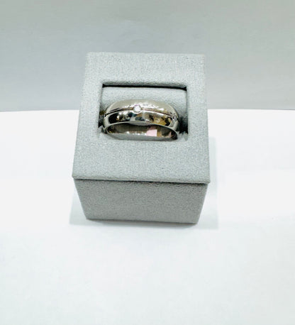 SILVER MENS BAND, WEIGHT: 8gm, SIZE: 11