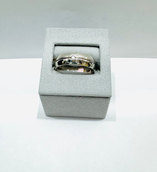 SILVER MENS BAND, WEIGHT: 8gm, SIZE: 11