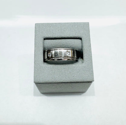 SILVER MENS BAND, SIZE: 12, WEIGHT: 9 gm