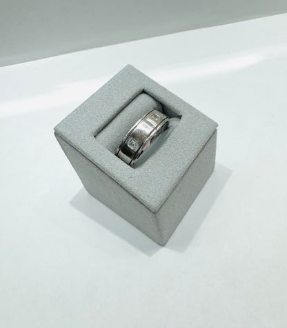 SILVER MENS BAND, SIZE: 12, WEIGHT: 9 gm
