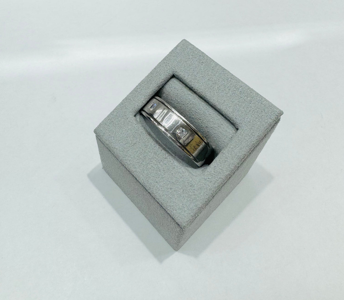 SILVER MENS BAND, SIZE: 12, WEIGHT: 9 gm