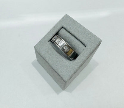 SILVER MENS BAND, SIZE: 12, WEIGHT: 9 gm