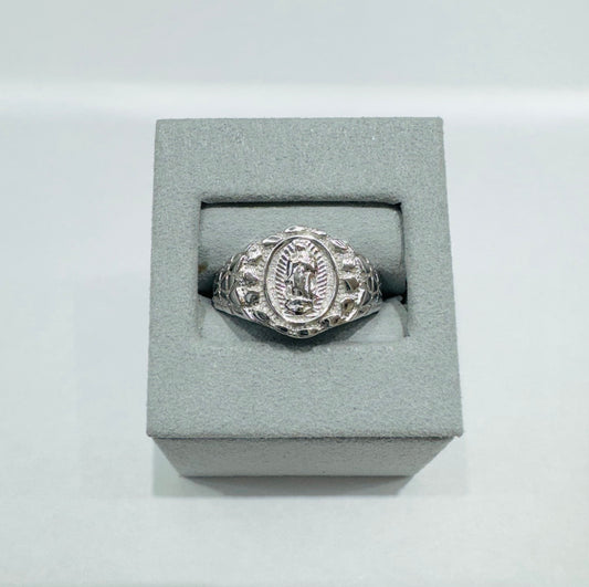 SILVER VIRGIN MARY RING, SIZE: 11, WEIGHT: 5.5gm