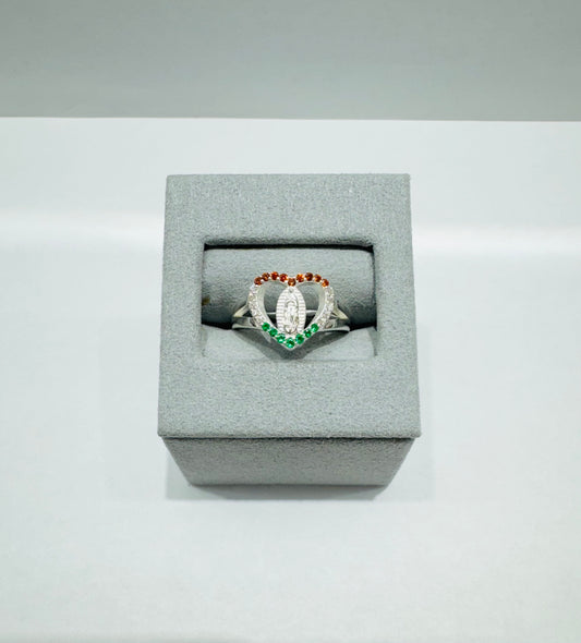 SILVER VIRGIN MARY RING, SIZE: 7, WEIGHT: 3.2gm