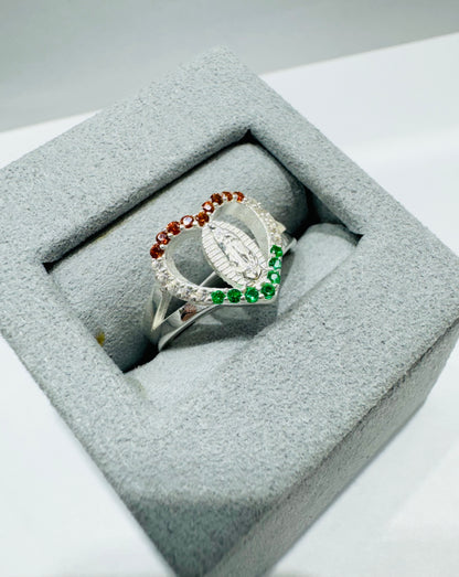 SILVER VIRGIN MARY RING, SIZE: 7, WEIGHT: 3.2gm