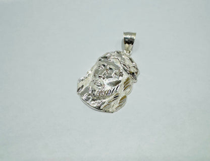SILVER JESUS FACE PENDANT, WEIGHT: 2.7gm