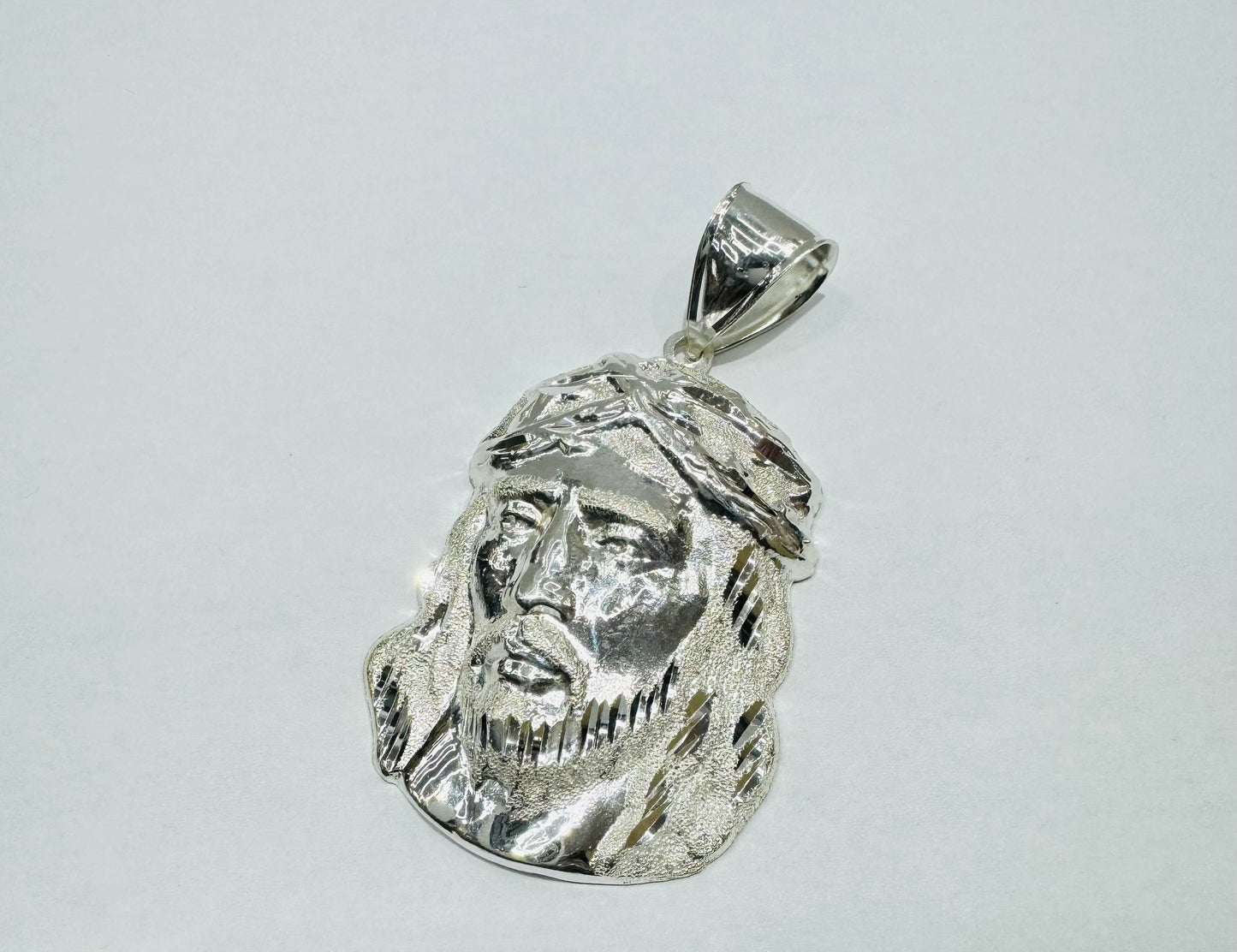 SILVER JESUS FACE PENDANT, WEIGHT: 7.9gm