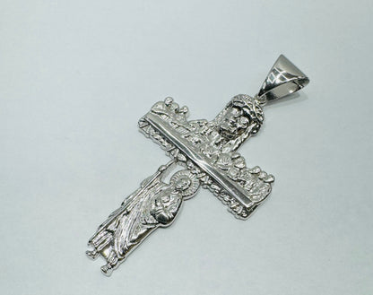 SILVER LAST SUPPER CROSS PENDANT, WEIGHT: 10gm