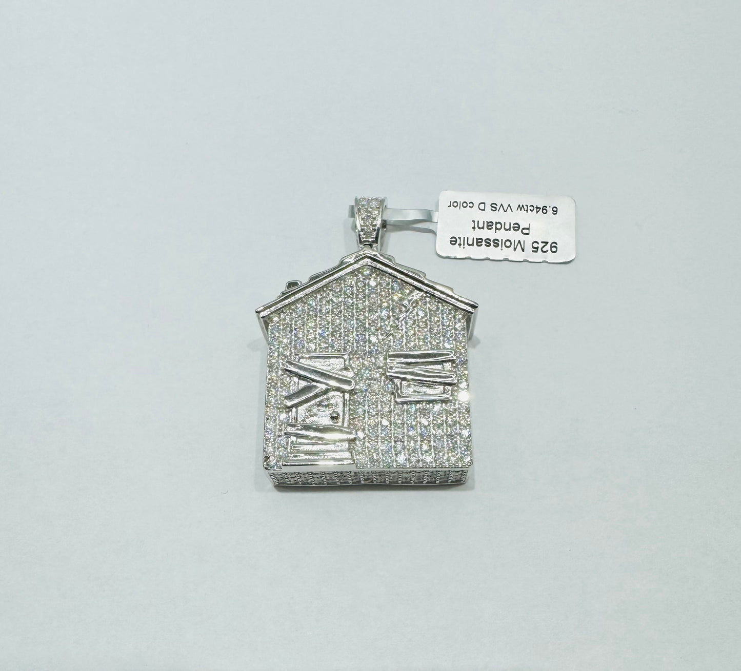 SILVER MOISSANITE PENDANT VVS 6.94CTW