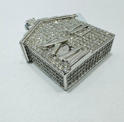 SILVER MOISSANITE PENDANT VVS 6.94CTW