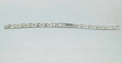 SILVER ITALIAN NUGGET BRACELET 9.5”, WEIGHT: 15.3gm, WIDTH: 8.52mm