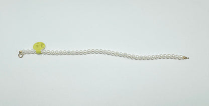 14K GOLD CULTURED FRESHWATER PEARL BRACELET 9”