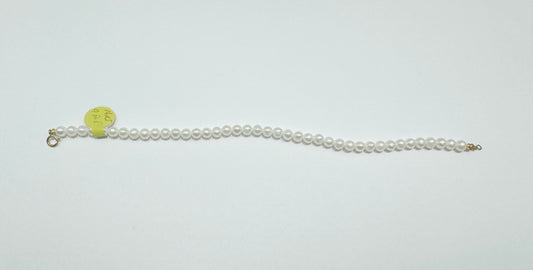 14K GOLD CULTURED FRESHWATER PEARL BRACELET 9”