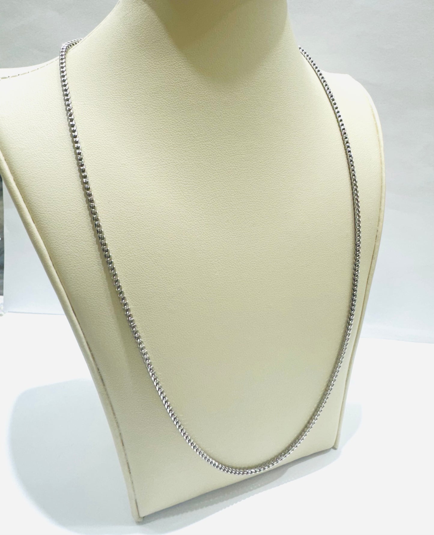 SILVER FRANCO LINK NECKLACE 24”, WEIGHT: 8.9gm