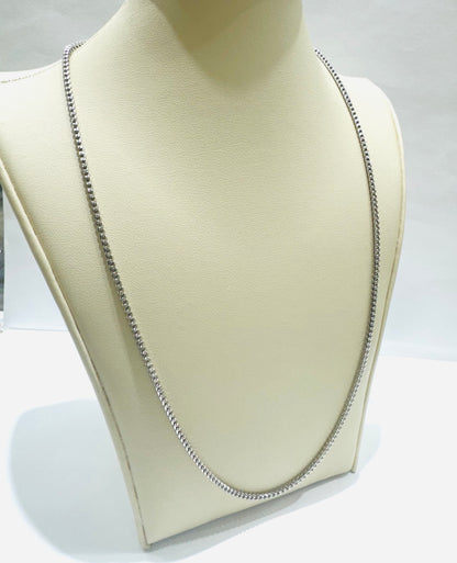 SILVER FRANCO LINK NECKLACE 24”, WEIGHT: 8.9gm