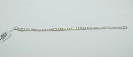 SILVER MOISSANITE TENNIS BRACELET 8” VVS 10.8CTW , WIDTH:4mm