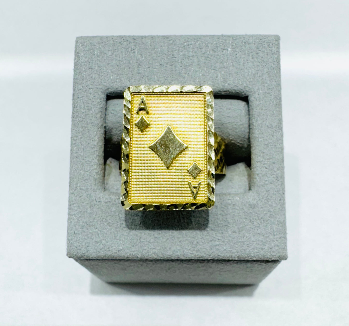 10K GOLD ACE CARD RING, WEIGHT: 5.7gm, SIZE: 10