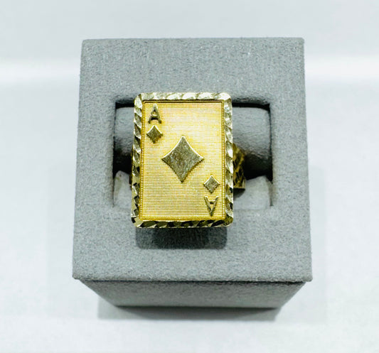 10K GOLD ACE CARD RING, WEIGHT: 5.7gm, SIZE: 10